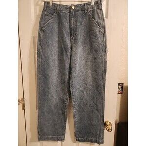 Women's FASHION NOVA Wide Leg Jeans Size 7 - Blue Denim Flare Retro Style